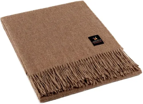 Miniatura 13 de Junin Pride - Manta de lana de alpaca tejida, suave, cálida, diseño de color sólido, Perú, 72 x 61 pulgadas (azul)