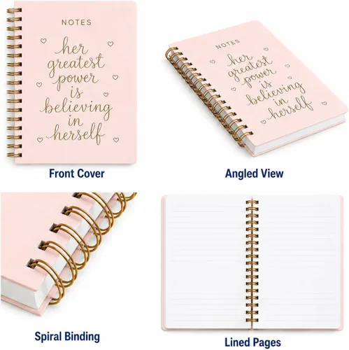 Miniatura 2 de WORLD TRAVELER Dayna Lee Collection - Cuaderno de espiral de tapa dura de 6 x 8 pulgadas, con 200 páginas forradas para escribir notas o uso