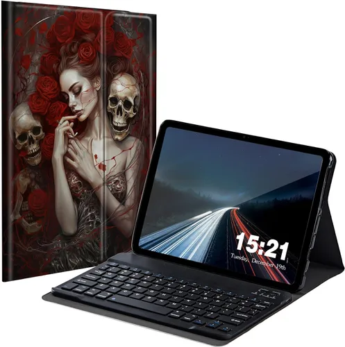 Miniatura 13 de Funda de teclado para Samsung Galaxy Tab S6 Lite 2022/2020, Galaxy Tab S6 Lite SM-P610/P613/P615/P619 con teclado Bluetooth inalámbrico desmontable