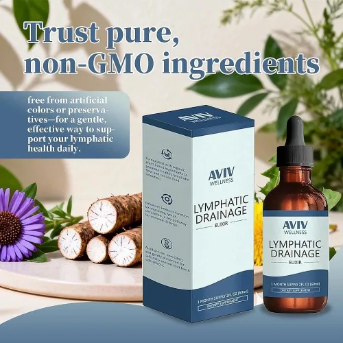 Miniatura 2 de AvivOrganic Gotas de drenaje linfático – Mezcla líquida de hierbas para circulación, equilibrio de líquidos, fórmula botánica de rápida absorción, 2