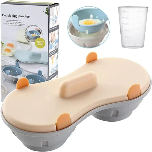 Miniatura 7 de Huevo escalfador para microondas, vapor de huevo con taza medidora, lavavajillas, máquina de huevos escalfados, utensilios de cocina