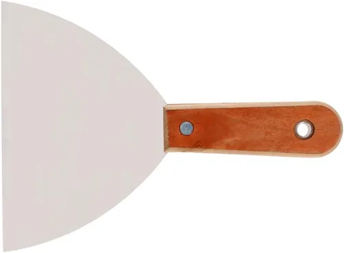Bettomshin 1 espátula de masilla, cuchillo de acero al carbono de 6 pulgadas con mango de madera, juego de herramientas para masilla, raspador de