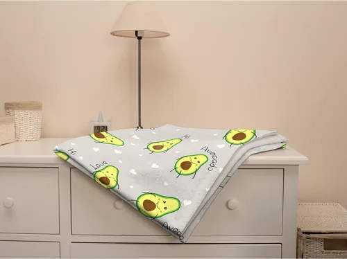 Miniatura 7 de Manta de aguacate súper suave y adorable con dibujos animados de frutas, forro polar, cálida y acogedora, 40 x 30 pulgadas para niños, mascotas
