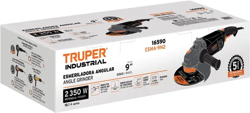 Miniatura 5 de TRUPER ESMA-9N2 Amoladora angular 9, industrial, 2300 W