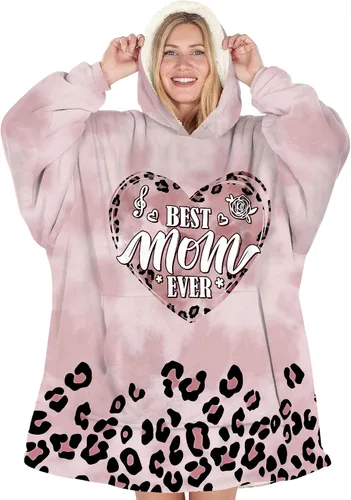 Miniatura 18 de Warmstorey Manta con Capucha Portátil para Mamá Esposa La Mejor Sudadera de Todos los Tiempos - Regalo de Navidad del Esposo Hija Aniversario