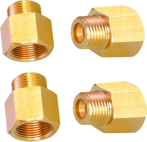 Miniatura 8 de AOPANDA Instalación de tubería de latón, adaptador reductor, tubo NPT macho de 1/4 x 1/2 tubo NPT hembra (paquete de 4)