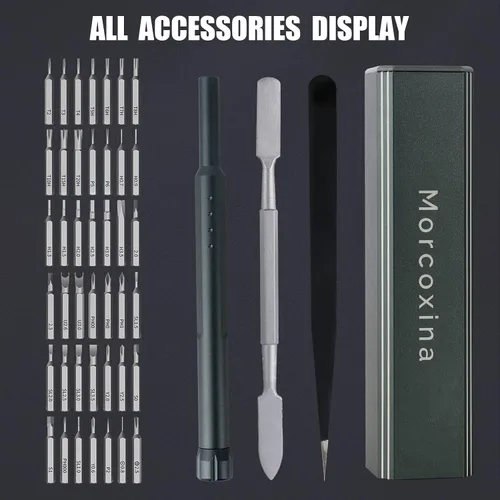 Miniatura 2 de Juego de destornilladores de precisión, mini destornilladores 46 en 1, juegos de puntas de destornillador, kit de destornilladores de precisión