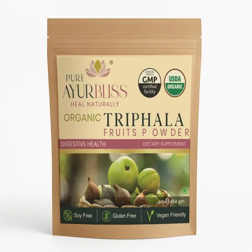 Miniatura 9 de Polvo de trifala 100% orgánico, mezcla ayurvédica con polvo Amla y Haritaki, y Bibhitaki para la salud intestinal, salud digestiva, desintoxicación