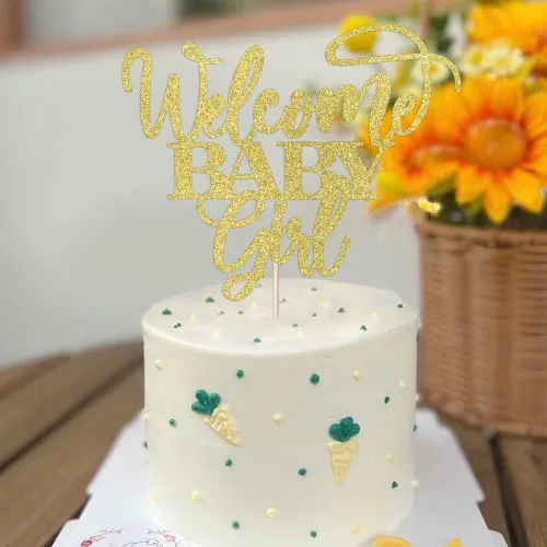 Miniatura 7 de Kaoenla Decoración para tartas de bienvenida para bebé, baby shower, baby shower, recién nacida, espectáculo de género, decoración de fiesta