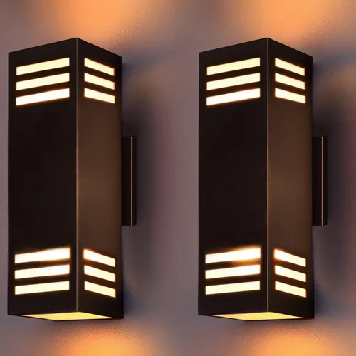 Miniatura 13 de wowlite Luces de Pared Exteriores para Casa, Control Remoto Inteligente RGBCW Luces de Arriba y Abajo, Aplique Exterior RGB de Cambio