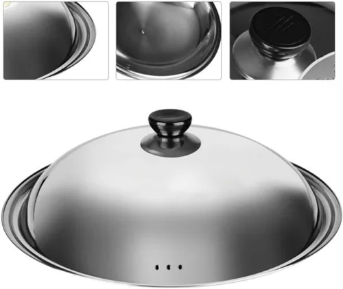 Miniatura 4 de DOITOOL Cubierta universal para tapa de olla de 1.4 pulgadas, tapa universal de acero inoxidable con perilla resistente al calor, tapa de sartén