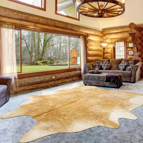 Miniatura 18 de Alfombra lavable antideslizante de piel de vaca sintética de 2 x 3 pulgadas, color blanco y blanco, tapete pequeño para puerta delantera, decoración