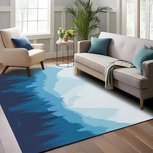 Miniatura 10 de Alfombras de área con diseño de rosa roja abstracta, alfombra de hojas negras de 1,52 x 2,13 m lavable para sala de estar, alfombra