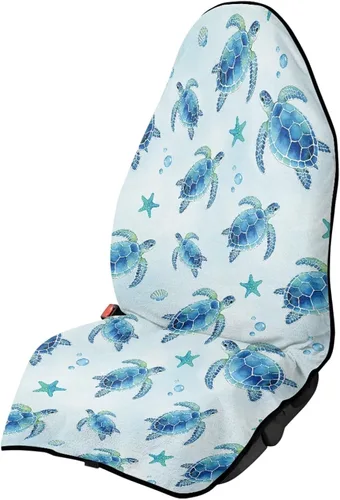 Miniatura 13 de Yewattles Turtle - Protector de toalla impermeable para asiento de automóvil, protector para después de correr, nadar, entrenamiento, Tortuga