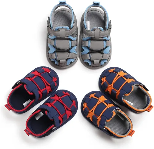 Miniatura 5 de Timatego Infant Baby Girls Summer Sandals with Flower Soft Sole Newborn Toddler First Walker Crib Dress Shoes