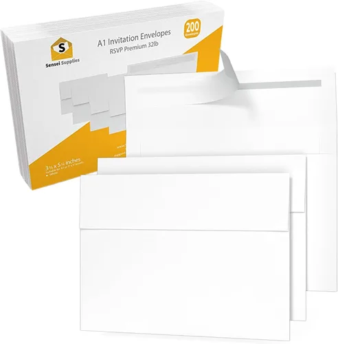 Miniatura 9 de 110 sobres de invitación blancos de 4 3/4 x 5 ¾ – A2 – para invitaciones de boda, RSVP, tarjetas de felicitación, correo de almacenamiento de fotos