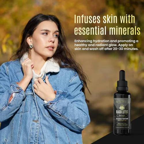 Miniatura 6 de Black Lotus - Tintura líquida de resina Shilajit pura, 1.7 fl oz, 100% Shilajit natural puro para hombres y mujeres con aminoácidos, 175 mg de ácido