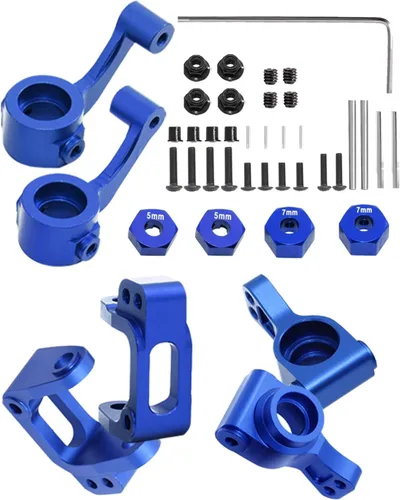Miniatura 7 de Pieza de actualización para 1/10 ECX 2WD, bloque de ruedas de aleación y bloques de dirección y portadores de eje trasero para Ecx 1/10 2WD Ruckus