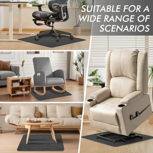 Miniatura 4 de Almohadillas reclinables para suelos de madera dura, pinzas reclinables antideslizantes, almohadillas para muebles para alfombras, tapete Gris