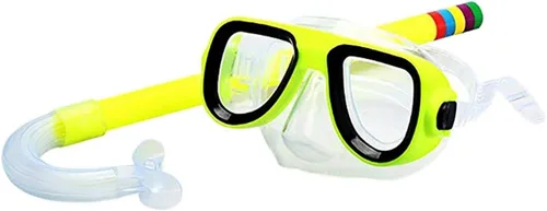 Miniatura 9 de Ochine Juego de esnórquel para niños, máscara de buceo antivaho para niños, gafas de natación, equipo de esnórquel semiseco, paquetes de esnórquel