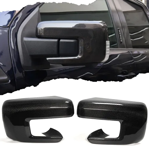 Miniatura 5 de Cubierta seca de fibra de carbono para espejo lateral Ford F150 F-150 Raptor R Shelby Lariat Platinum 2021 2022 2023 2024, revestimiento de espejo