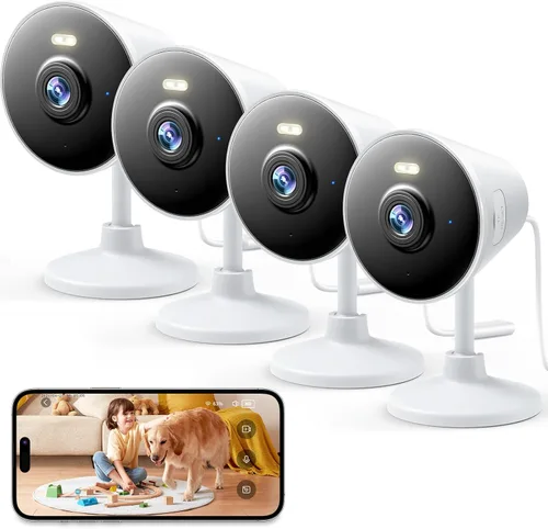 Cámara de seguridad para interiores y exteriores, cámaras WiFi 5G y 2.4G para el hogar, cámara para bebé/anciano/niñera/perro/mascota con aplicación