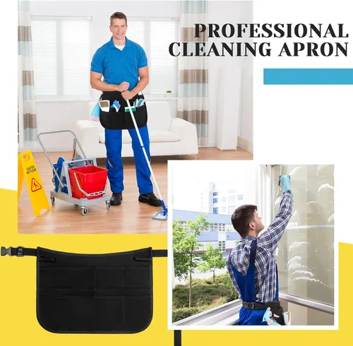 Miniatura 6 de Panitay 9 Pocket Professional Cleaning Apron for Housekeeping with Adjustable Belt Waitress Server Apron for Adults