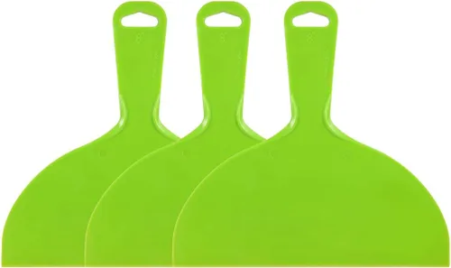 Miniatura 5 de uxcell Raspador de masilla 6 "plástico flexible masilla cuchillos desechables esparcidor para pegar paneles de yeso pintura de pared verde 3 piezas