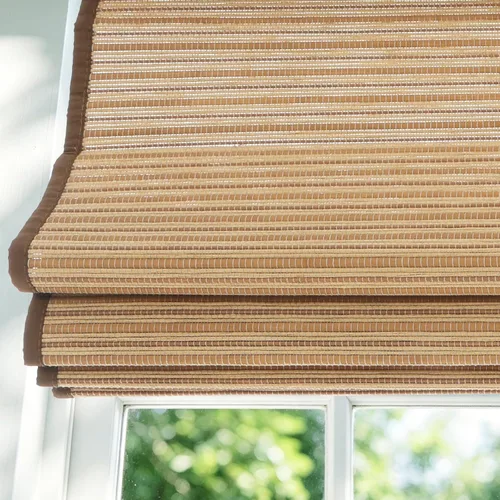 Miniatura 8 de Persianas Romanas de Bambú Inalámbricas, Persianas para Ventanas, Persianas de Madera Tejida Personalizadas para Ventanas Interiores, Puertas