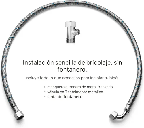 Miniatura 5 de Brondell Asiento de inodoro de bidé no eléctrico, asiento ecológico Swash, se adapta a inodoros alargados, color blanco, sistema de boquilla doble