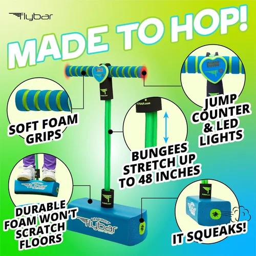 Miniatura 2 de Flybar My First Foam Pogo Jumper para niños, divertido y seguro Pogo Stick para niños pequeños, espuma duradera y puente elástico para edades de 3