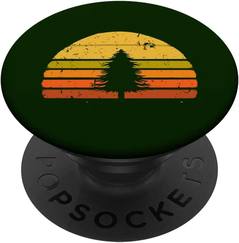 Empuñadura de pino, diseño retro, para los amantes del árbol del sol, para plantas y naturalezas, con soporte para teléfonos y tabletas