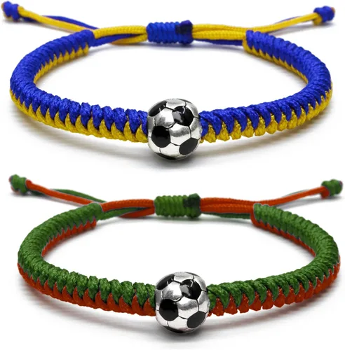 MANYC - Pulseras de fútbol para hombres, mujeres y niños, accesorios elegantes para fanáticos del fútbol, regalos de espíritu de equipo para niños y