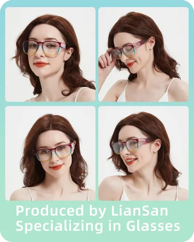 Miniatura 2 de LianSan Gafas de seguridad sobre anteojos para mujer, gafas antivaho que se ajustan sobre las gafas para certificación ANSI Z87.1 Gris claro