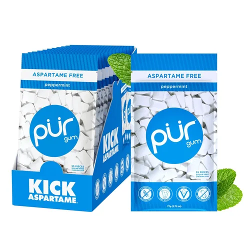 Miniatura 15 de PUR Gum Chicle sin Aspartamo 100% Xilitol Chicle con sabor natural a canela, 55 piezas (paquete de 1)