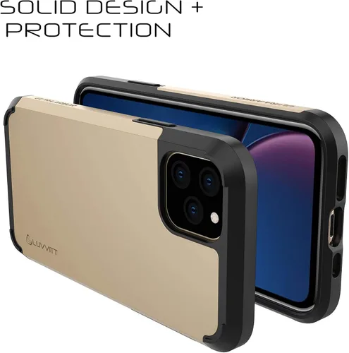 Miniatura 4 de Luvvitt Ultra Armor - Funda diseñada para iPhone 11 Pro Max 6.5 2019 con placa de metal extraíble para soporte magnético