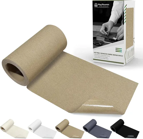 Miniatura 55 de KING MOUNTAIN Parche de lona para planchar, 3"×60", parche de reparación de tela de algodón 100% impermeable, utilizado para varios sofás, tiendas