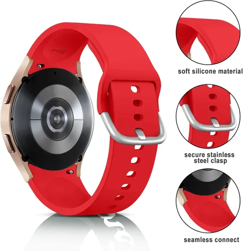 Miniatura 2 de Correas sin huecos compatibles con Samsung Galaxy Watch 7 6 5 4 FE 40mm 44mm/5 Pro 45mm/6 Classic 43mm 47mm/4 Classic 42mm 46mm, Correa de 20mm