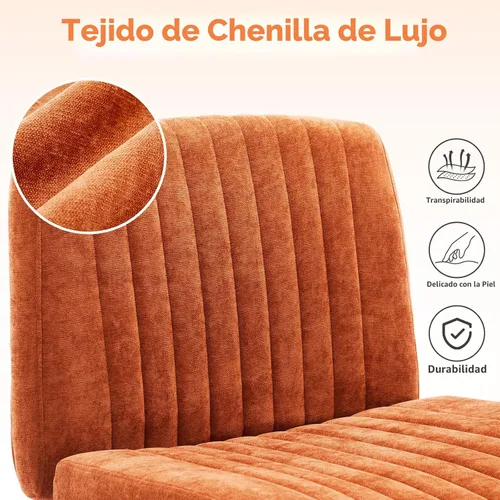 Miniatura 8 de Silla cruzada de base convertible con resortes ensanchados y cojines más gruesos y anchos, silla de oficina con patas sin brazos que alivia el dolor
