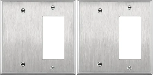 Miniatura 15 de ENERLITES - Placa de pared combinada para interruptor de vaivén decorativo/toma de corriente en blanco, tamaño estándar, cubierta de interruptor