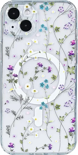 Miniatura 50 de Compatible con el teléfono 13 Pro - Funda magnética mate translúcida, de lujo, a prueba de golpes, magnética y con bonito patrón de flores, carcasa