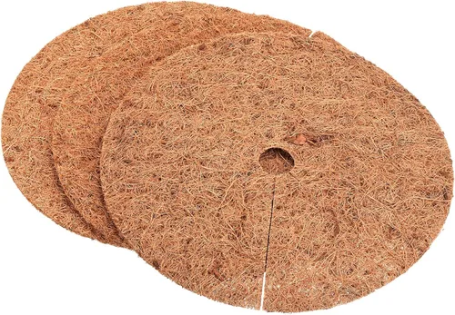 Miniatura 6 de PATIKIL Tapete de fibra de coco para anillo de mantillo de 12 pulgadas, paquete de 3 protectores de fibra de coco para plantas en macetas