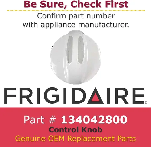 Miniatura 2 de Frigidaire 134042800 Pomo de control original OEM para secadoras