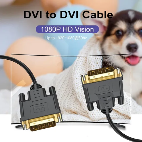 Miniatura 3 de Cable DVI a DVI de 6 pies DVI-D a DVI-D (24+1), cable de doble enlace para computadora portátil, escritorio, DVD, juegos, Monitr, HDTV, proyector