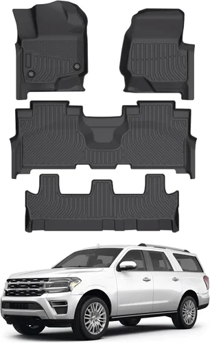 Miniatura 9 de Cartist Alfombrillas personalizadas para VW Atlas 2018-2025 2026 (asientos de banco de 7 pasajeros), juego completo de 3 filas para accesorios