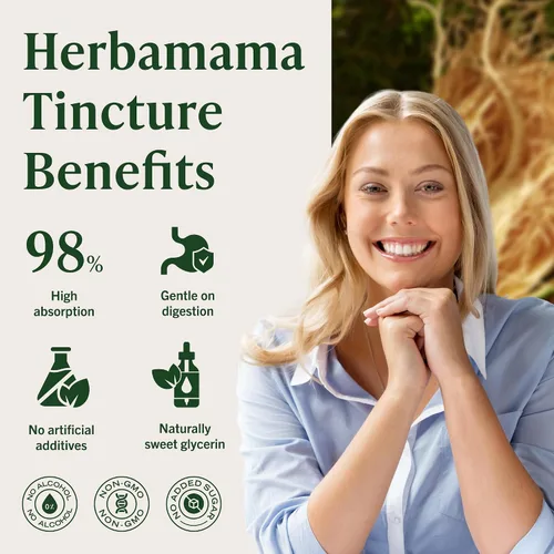 Miniatura 8 de HERBAMAMA Panax - Tintura de raíz de ginseng – Apoyo energético vegano con extracto de ginseng rojo coreano gotas líquidas – Suplemento de apoyo