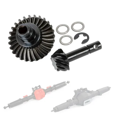 Engranaje cónico RC, 27/8T Heavy Duty Overdrive Bevel Gear Set para 1/10 RC Crawler Axial SCX10 II AR44/45 Capra Portal Axle Piezas de repuesto