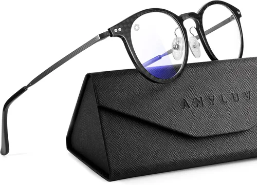 Miniatura 9 de ANYLUV Gafas de luz azul para hombre Gafas de bloqueo de luz azul: gafas ligeras de luz azul de fibra de carbono antifatiga regalo
