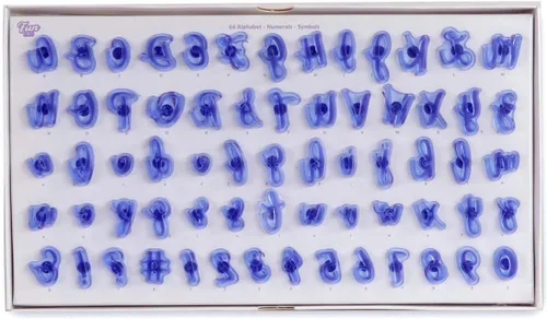 Miniatura 13 de PME Fun Fonts - Juego de 66 sellos para cupcakes y galletas, color azul, estándar