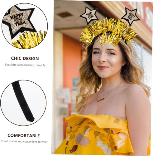 Miniatura 8 de jojofuny 4pcs Holiday Decorations New Year Headwear New Year Tiara 2023 Head Hoops 2022 Xmas Christmas Headbands 2022 Birthday Headband Chrismas